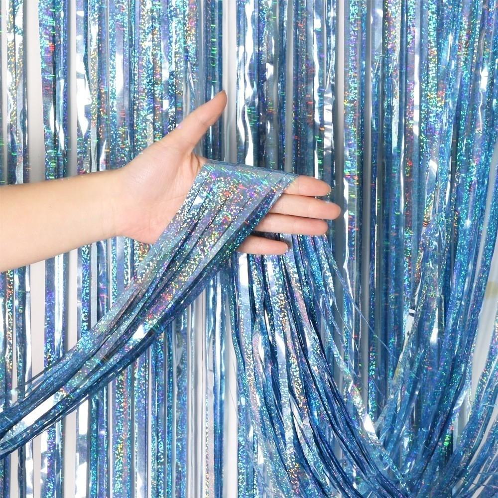 Laser Rain Tassel Ribbons for Party, Festival, or Wedding Stage Decoration