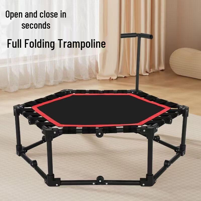 Chao Kai Indoor Foldable Trampoline with Handrail