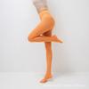 027 Women's Candy Color Tights, Orange Plus Size Leggings for Everyday Wear