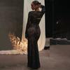 GMXIA Women's Autumn Sexy Temperament Vest Long Sleeve Suspenders Lace Lace Dress