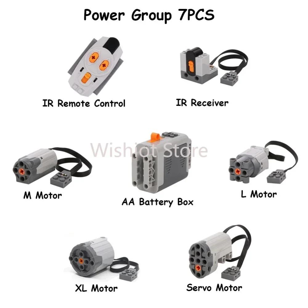 Legoeds-compatible MOC Technical Power Functions M Motor 8883 Modified Remote Control Power Group Train Lithium Battery Box 9686