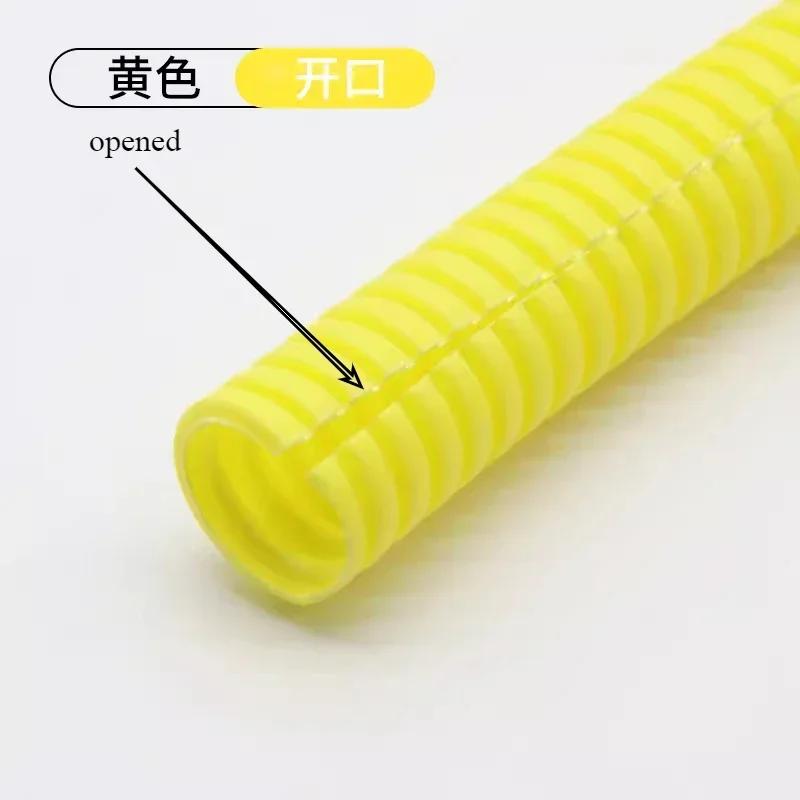 10m Colored Plastic PP Flame-retardant Corrugated Hose Automotive Wiring Harness Conduit Cable Wire Storage Protective Cover