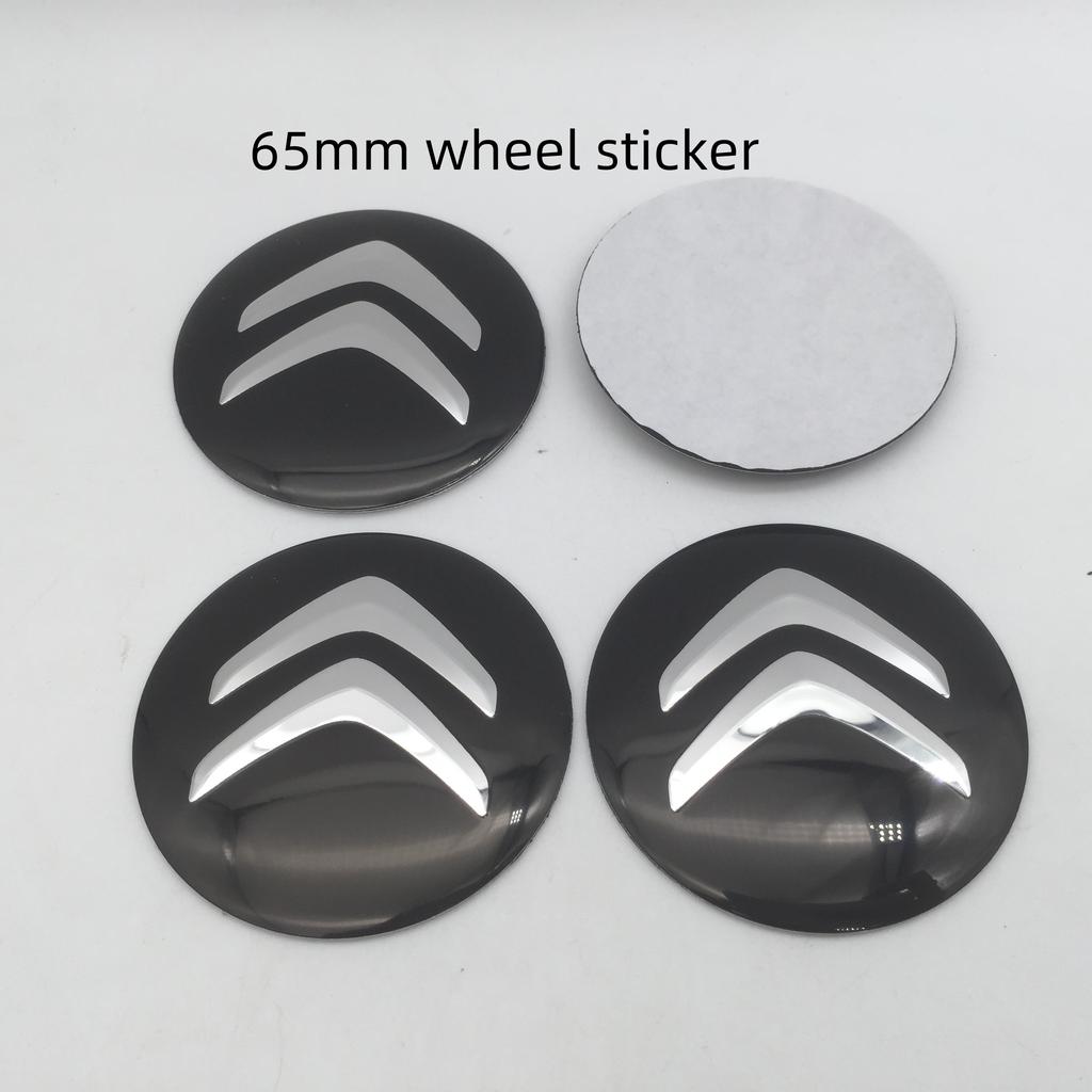 4pcs 3D 56mm 60mm 65mm For Citroen Car emblem Wheel hub Center Cap Badge covers sticker Decals Styling accessories