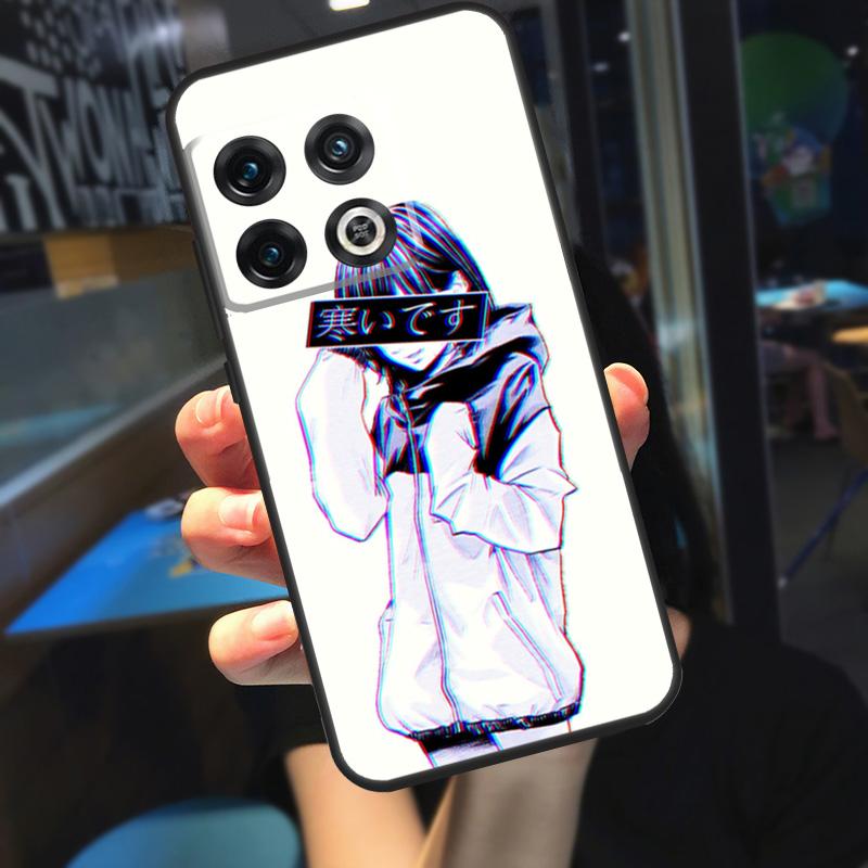 

Sad Japanese Aesthetic Art Funda For OnePlus 13 12 R 11 9 10 Pro 8T 9RT 10T OnePlus Nord 4 CE 2 3 Lite N30 N20 Case For OnePlus Nord