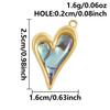 2pcs Different Shape Transparent Drip Oil Abalone Shell Charm Stainless Steel Charms For Jewelry Making Pendant DIY Accessories