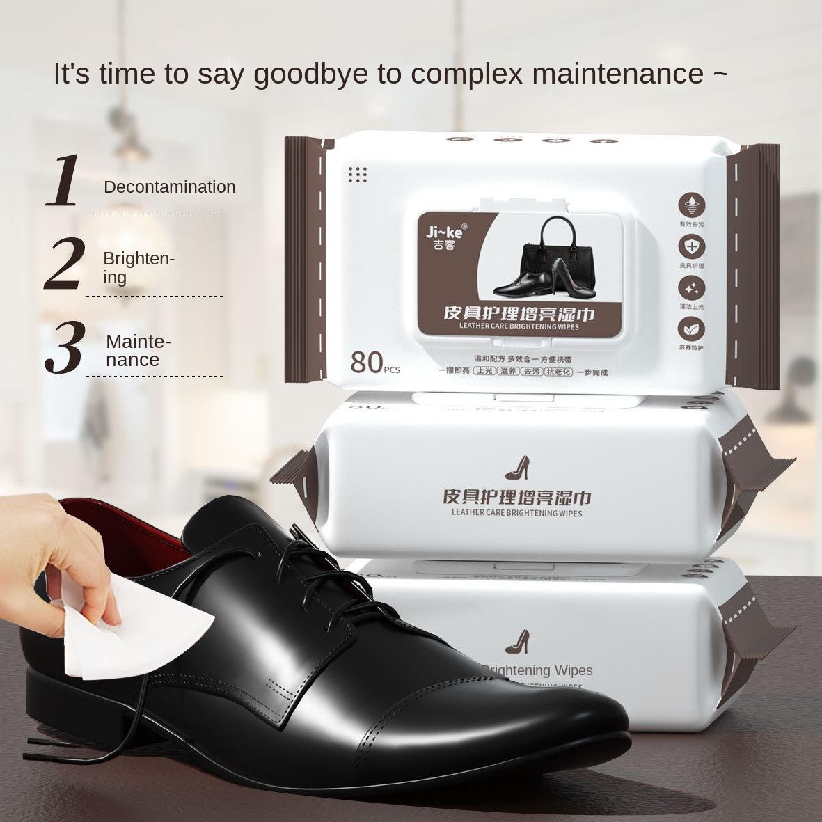 

12/30/80 шт./упак. Усиленный уход для осветления Не требующие смывания салфетки для чистки белой обуви Одноразовые салфетки для блеска обуви и удаления пятен Очиститель для кроссовок без воды 80pcs/ bag leather shoes