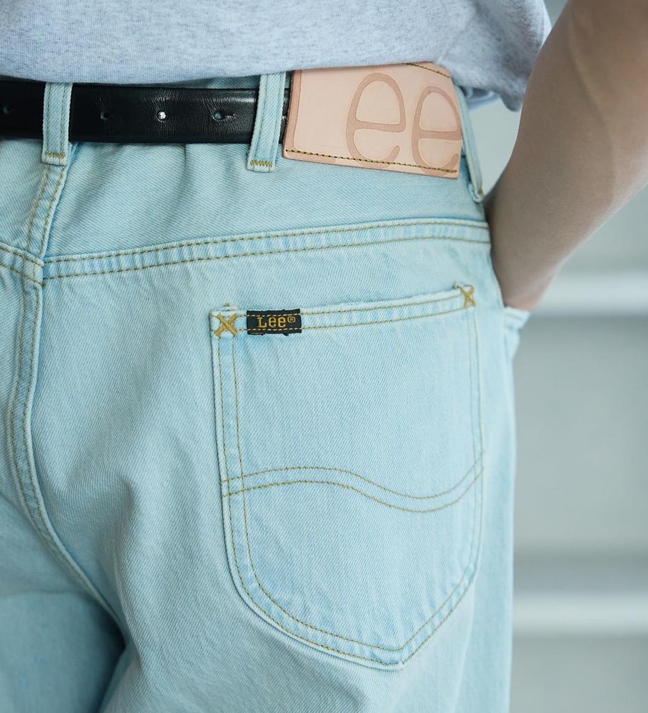 Lee 100th Anniversary 101 Riders Wide Selvedge Denim Light Blue Pants, Men's,