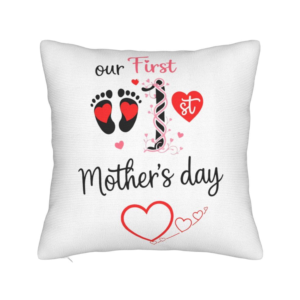 Our First Mothers Day Together Pillow Case Soft Pillow Cover For Living Room Bed Chair Morden Pillowcases