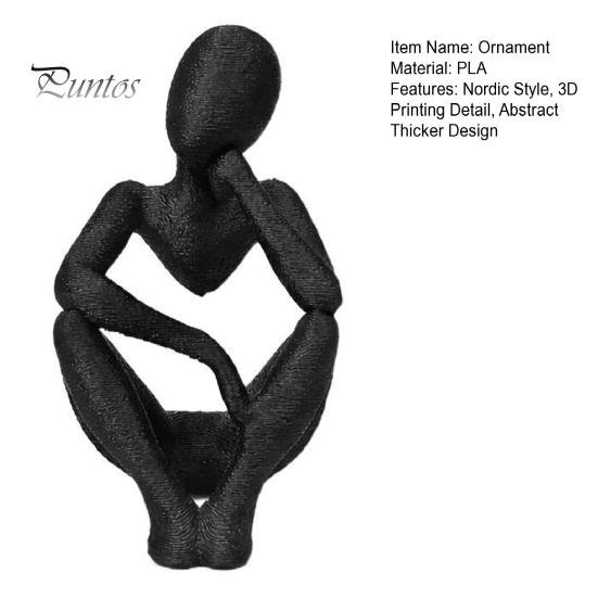 Arbeitsplatzdekoration Nordischer Stil Ornament, Abstrakte Dickere Design Schreibtischskulptur, Skulptur 3D Gedrucktes Schreibtischzubehör für Home Office Exquisit