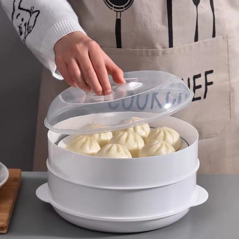 Microwave Multi-Layer Steaming Rack for Buns - High-Temperature Household Steamer Plate.