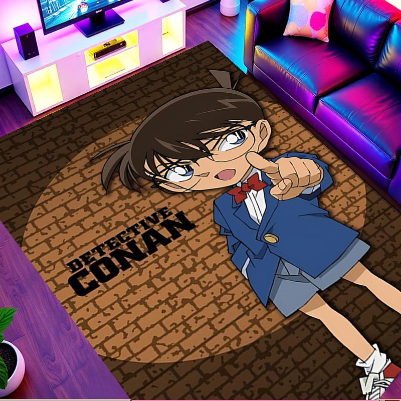 Detective Conan Print Rug, Washable Floor Carpet, For Entryway Dorm Laundry Room Office Study, Home Decor Birthday Christmas Gift