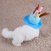 Candles Design Pet Costume Birthday Hats Accessory for Dogs Small Animals Blue