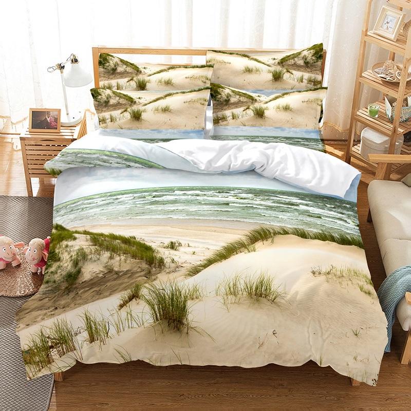 Ocean Beach Starfish Duvet Set Set Seaside Bedding Set Queen Bedding Set Boys Girls Bedroom Decoration Bedding Set