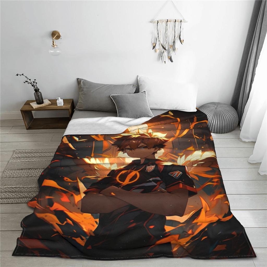 Hinata Shoyo Haikyuu  Knitted Blankets  Fleece Throw Blanket Summer Air Conditioning Printed Soft Warm Bedspreads,