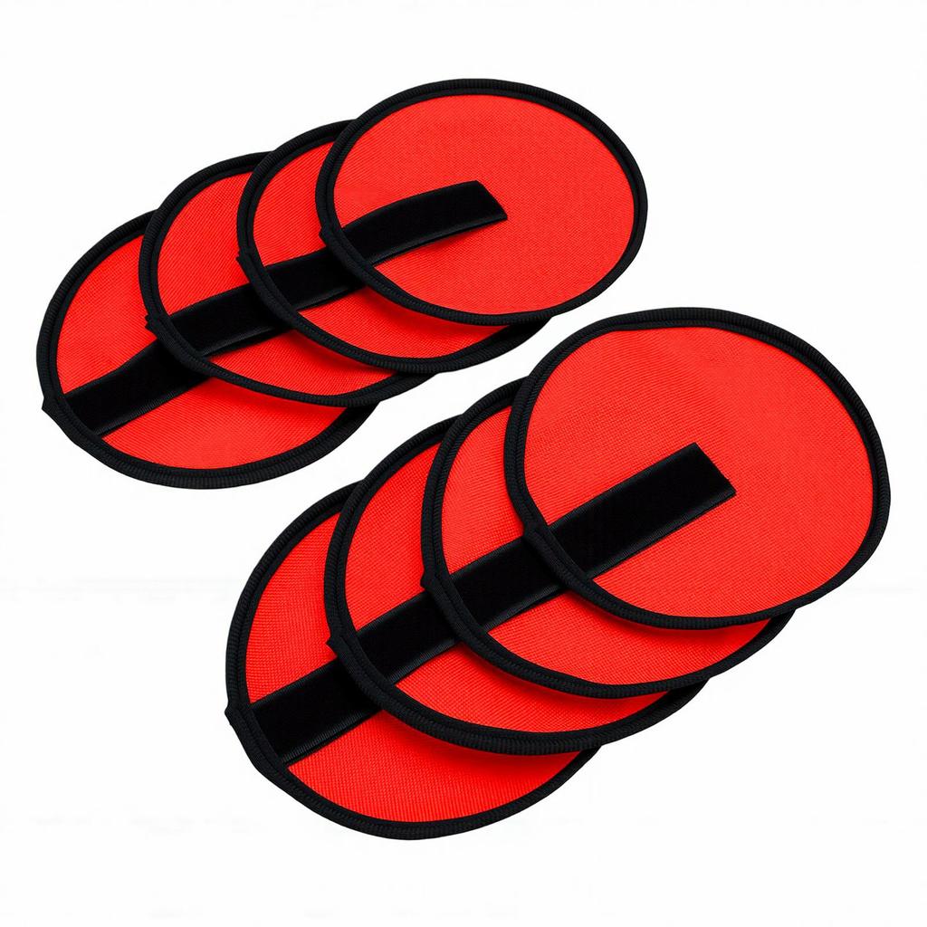 8 Pcs Fishing Lure Wraps Covers Oxford Fabric Fish Hook Bait Storage Protectors for Fishing Rod Red