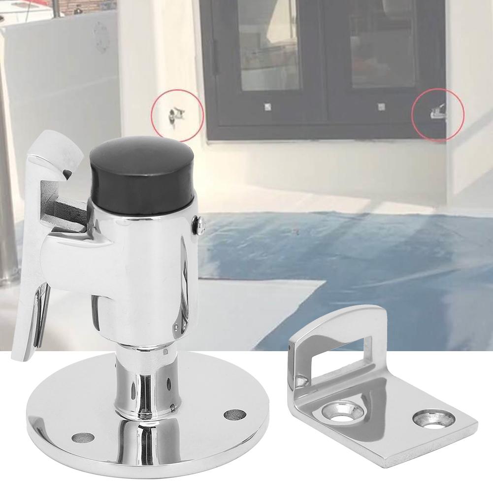 Boat Floor Knob Door Stop Stopper and Catch 316 Stainless Steel Ship Hardware Accessory