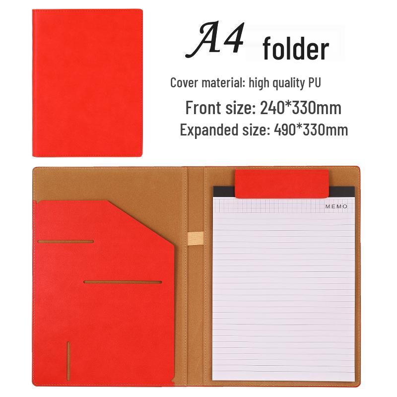 Business Data Archive: A5 Contract & A4 Conference Leather Folder with Multifunction Manager Clip Pad.