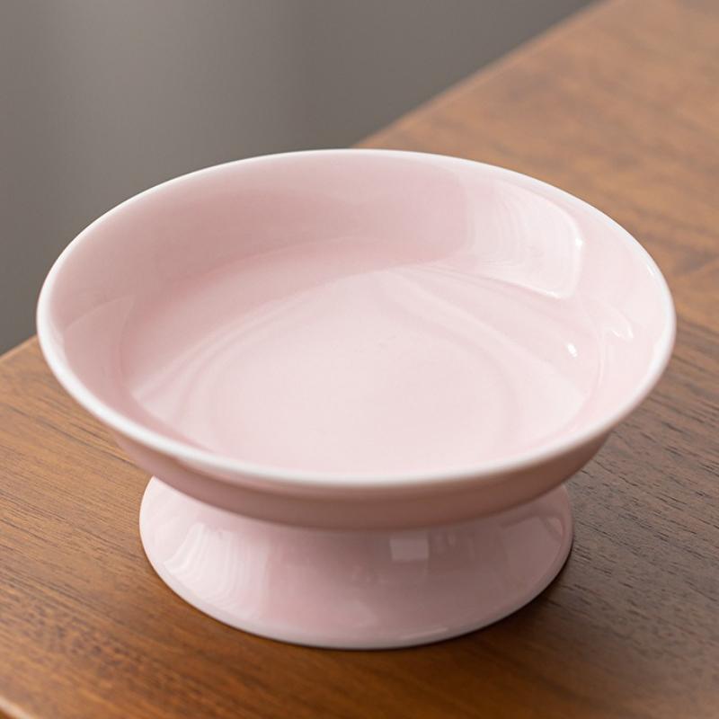 Chinesische Keramik Obstteller Retro Hochfuß Dessert Snacks Teller Dim Sum Tabletts Porzellan Geschirr Küchenzubehör Teegeschirr