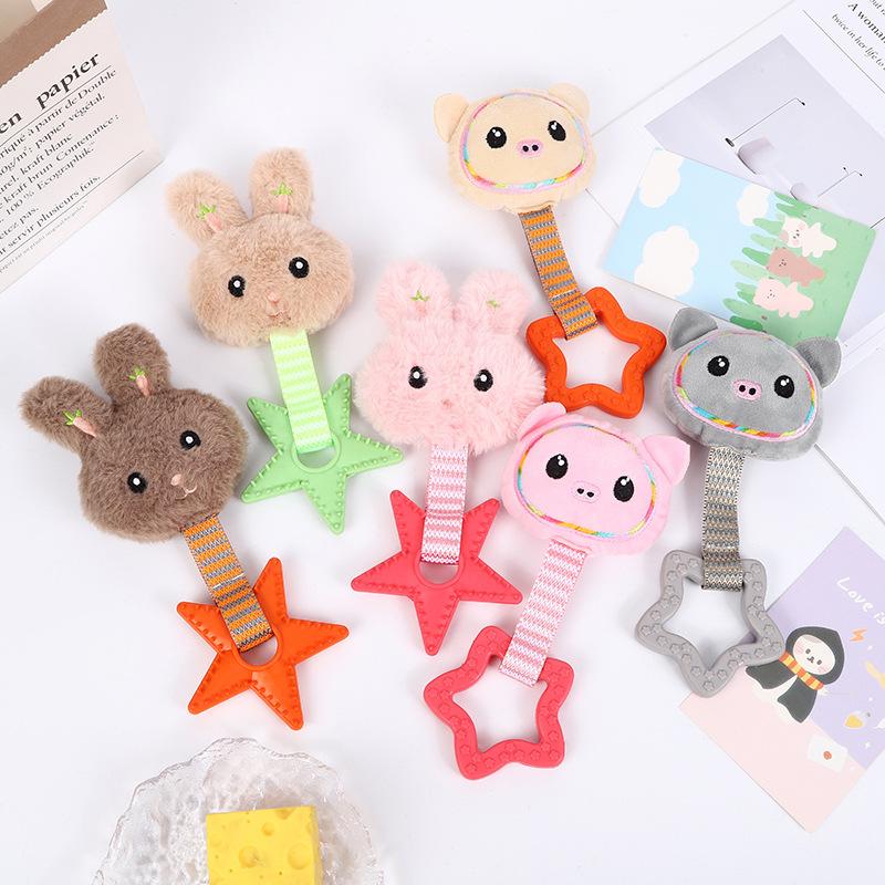 Dog Toys, Rubber Plush Toys, Chewable Teething Toys, Dog Biting and Boring Interactive Toys, Pet Supplies