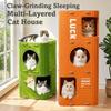 2 Floors/3 Floors Cat Castle House Tree Hole Cat Scratching Post Creative Cat Bed Four Seasons