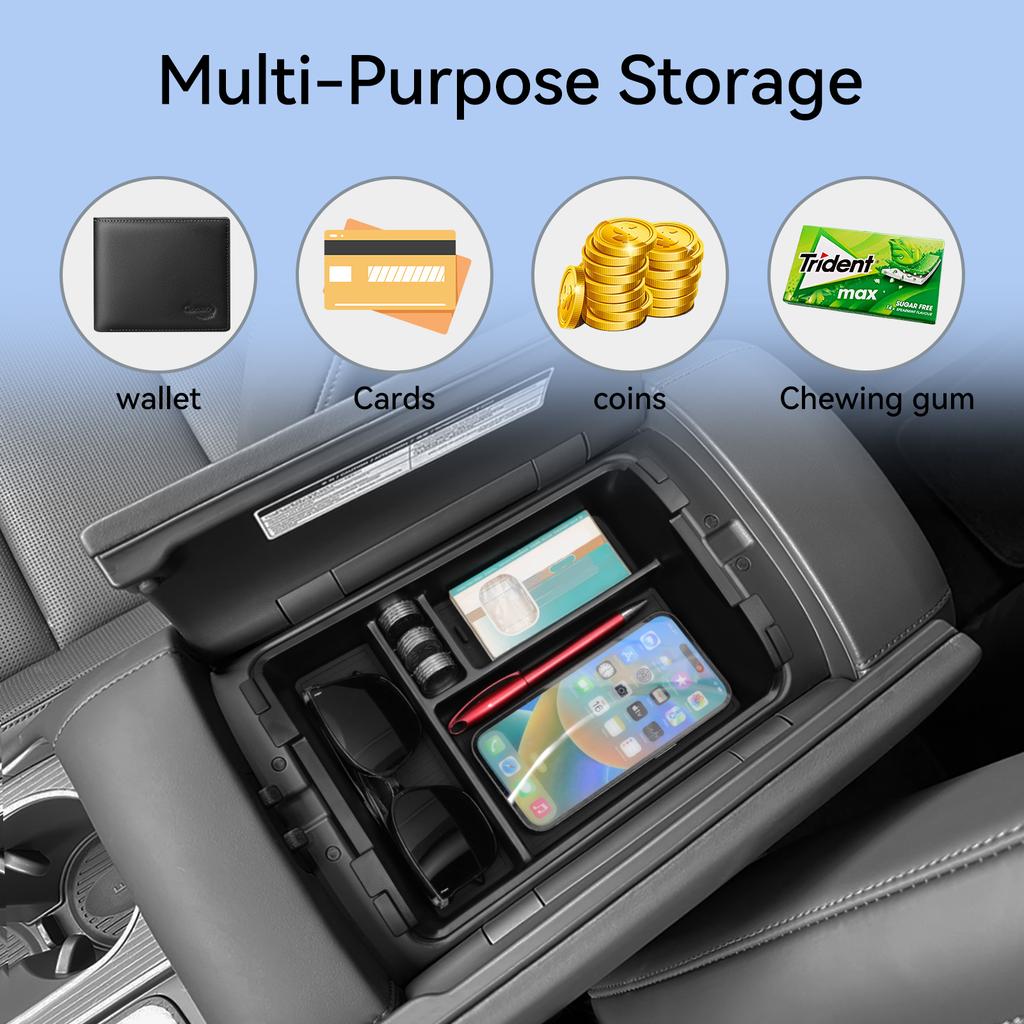 for Hyundai Palisade 2026 Center Console Armrest Box Double-layer Car Storage Box Accessories Organizer Tidying Tray