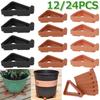 12/24Pcs Plant Flower Pot Feet Stand Invisible Triangle Risers Toes Lifters Indoor Outdoor Garden Supplies Plant Pot Base Tray