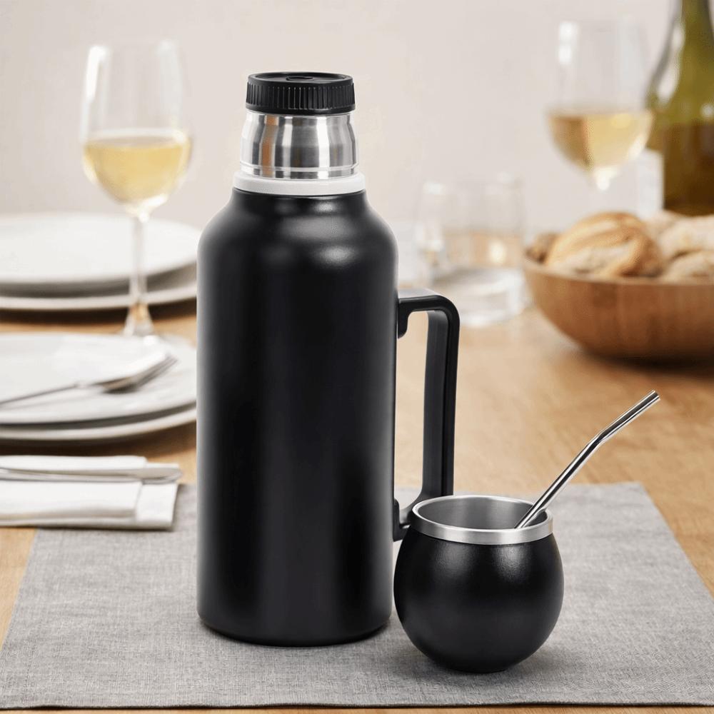 1,3-Liter-Thermosflasche aus Edelstahl für Yerba Mate, geeignet für Haushalt und Camping