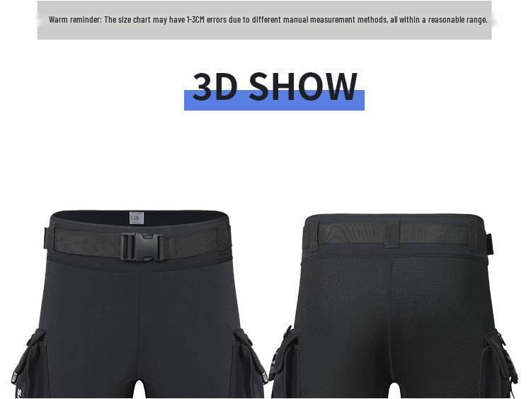 3MM Unisex Tech-Tauchshorts zum Schnorcheln, Windsurfen, Rudern & Surfen mit Aufbewahrung