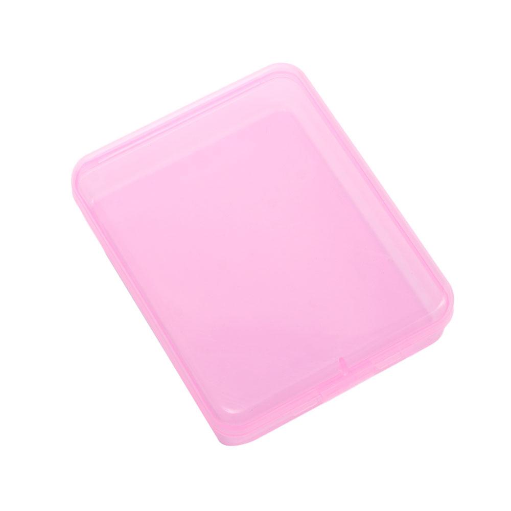 Protection Pollution-Free Portable Disposable Container Dustproof Transparent Storage Box Powder Puff  Case Mask Storage Case розовый