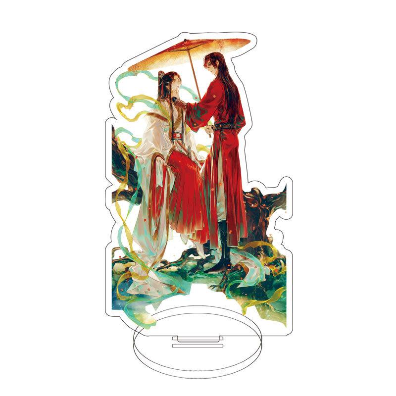 

Tgcf Acrylic Standing Brand Transparent Double-Sided Big Standing Brand Tianguan Xie Lian Huacheng Animation Peripheral Creative Ornament 15Cm*3PCS