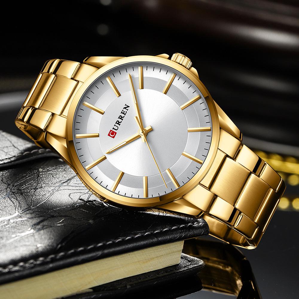 CURREN 8429 Men's Business Casual Quartz Steel Band Wristwatch