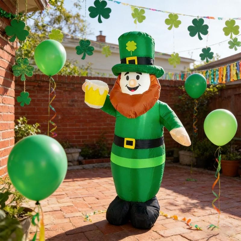 Waterproof Polyester Seasonal Inflatable Character With Internal Fan And Stakes For Outdoor Use