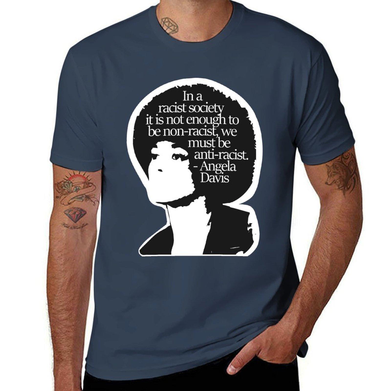Футболка Angela Davis футболка мужская хлопковые футболки для мужчины хлопок мягкая футболка S