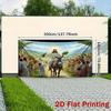 2D Jesus Entering Jerusalem Background Banner for Religious Events