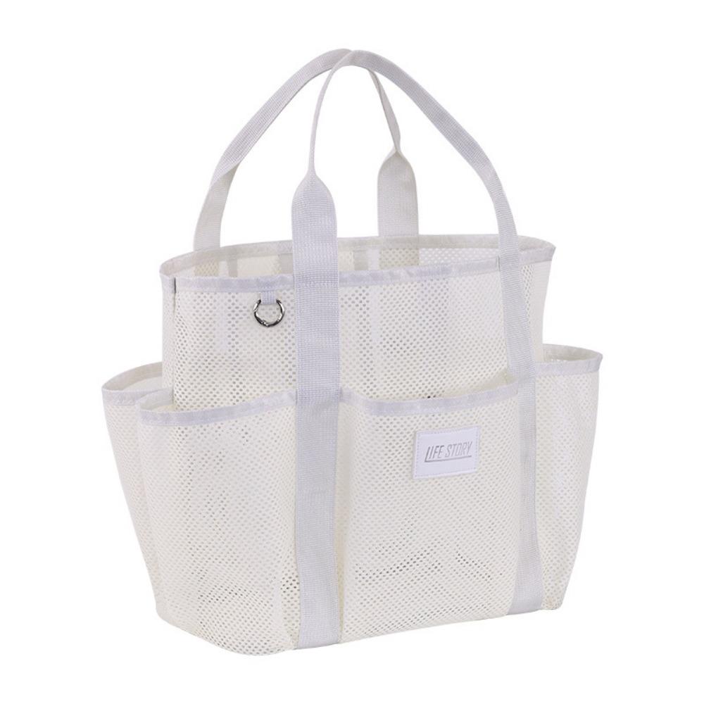 Multi Functional Pockets Mesh Beach Bag Multi-level Zoning Toiletry Organizer  Cruise Travel