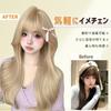 FORCUTEU Full Small Heat Everyday Included Wig, Blonde, Long, Curly, Wavy, Wig, Natural, Fashionable, Face, Resistant, Use, Net/Comb