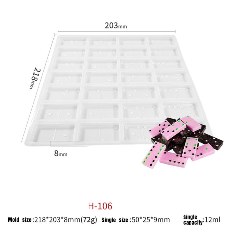 Domino Silicone Molds Jewelry Accessories Cabochons Board Charms DIY Fondant Cake Decor