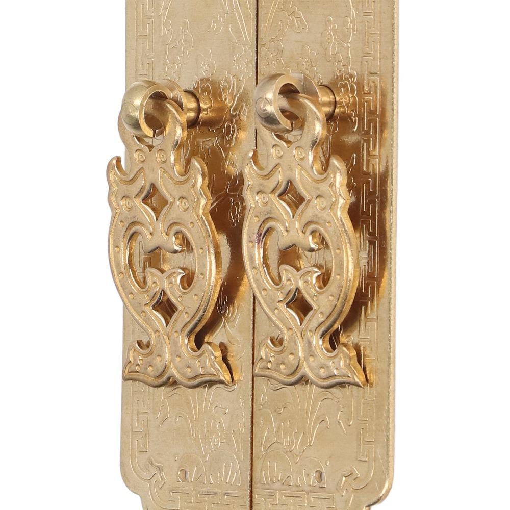 Chinese Style Cabinet Faceplate Brass Door Pull Plate Retro Cabinet Handles Dressers