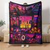 Grand Theft Auto Blanket Soft Warm Cozy Perfect for Picnics Seaside Couch All-Season Use Playful Design Gift for Travel Home Birthdays