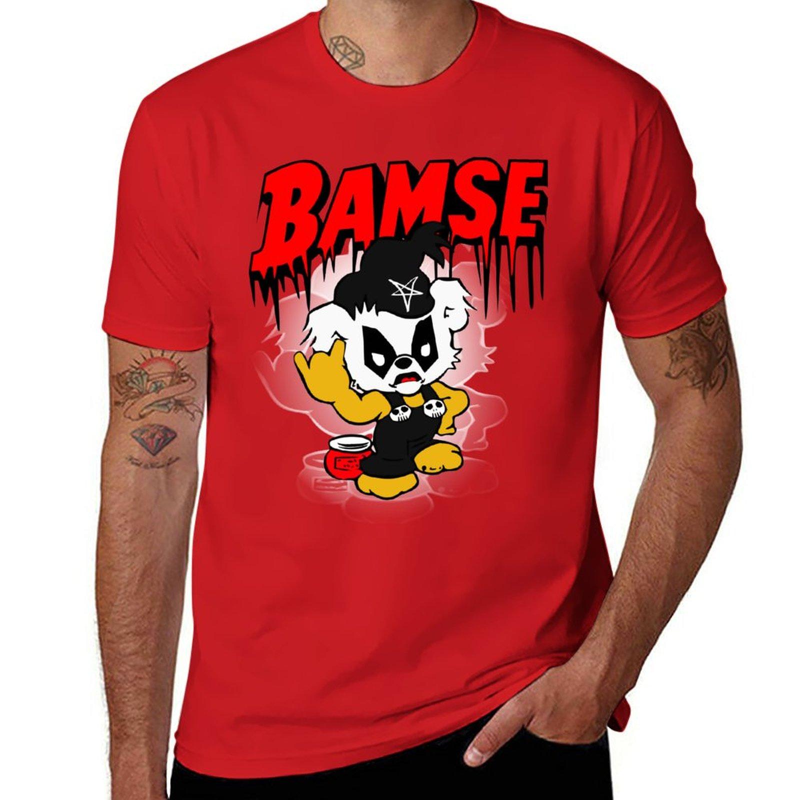 

Нова Чорна Металева Футболка Bamse світшот чорна футболка тренувальні футболки для чоловіків 2XL