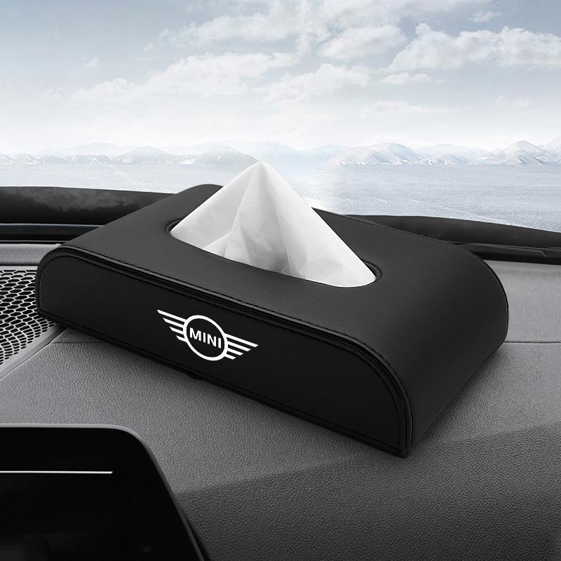 1Pcs Car Tissue Box Holder Armrest Box Storage Case Car Accessories For BMW Mini Cooper F54 F55 F56 R56 R60 SONE Roadster Clubman Coupe