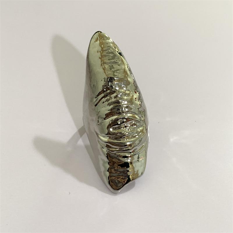 Punk Metallic Claw Nail Rings Irregular Gothic Long Finger Tip Rings For Women Men Alternative Party Rings Accessories