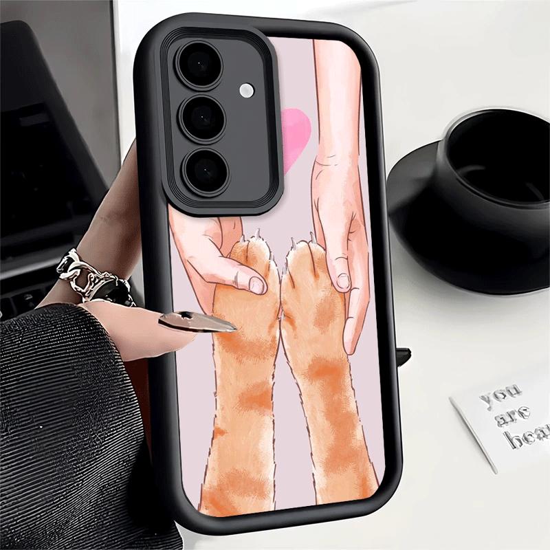 Phone Case for Samsung Galaxy S26 S25 Ultra S24 FE Dog Footprint Paw Cute Pattern Shell S23 Plus S22 + S21 S20 5G Soft Silicone