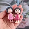 1 Pair Christmas Gift Dollhouse Mini Bonsai Cute Boy Girl Ornament Little Lovers Miniature Doll Craft Couples Figurine