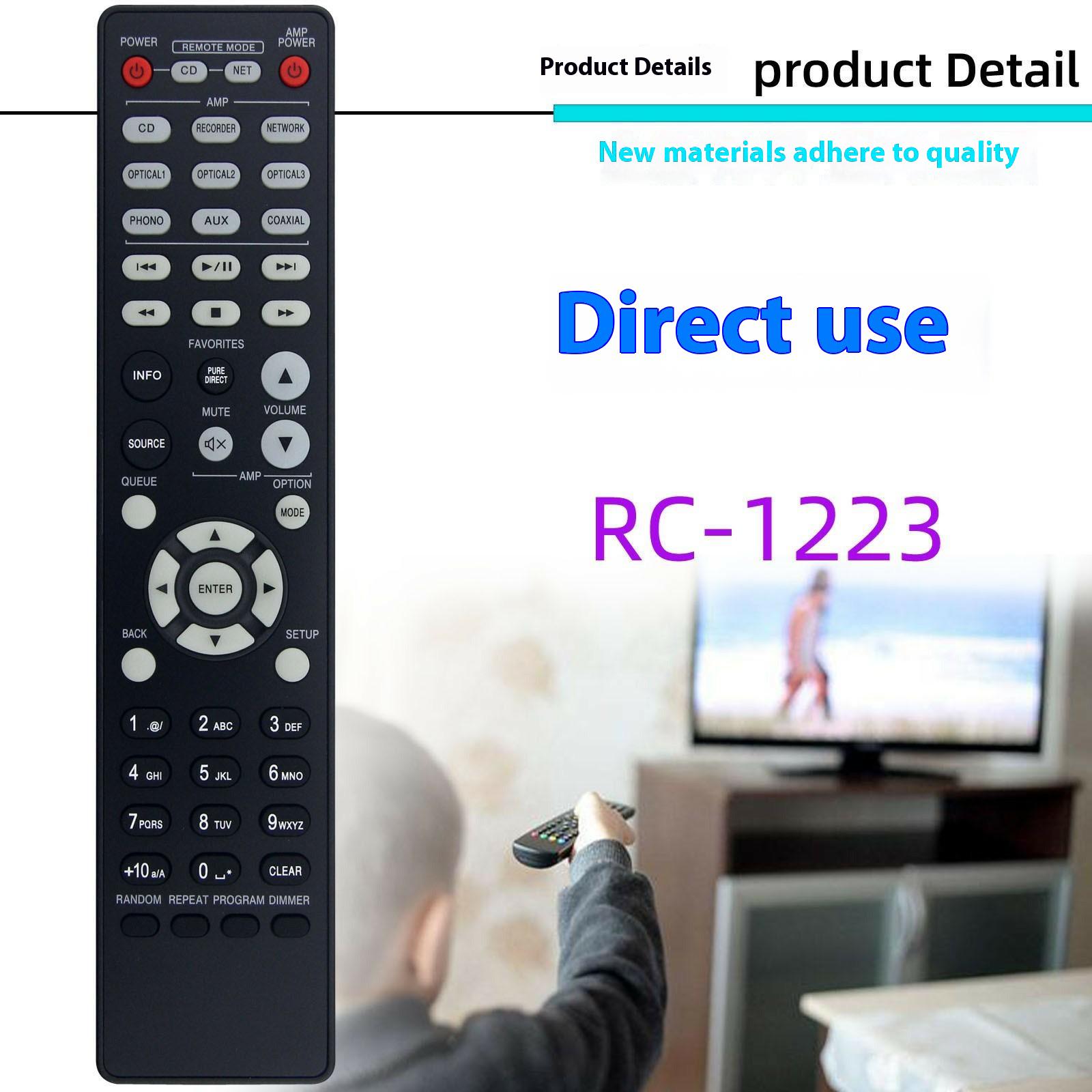

RC-1223 For Denon Amplifier Remote Control Replacement 1-10m Range Handheld Controller A