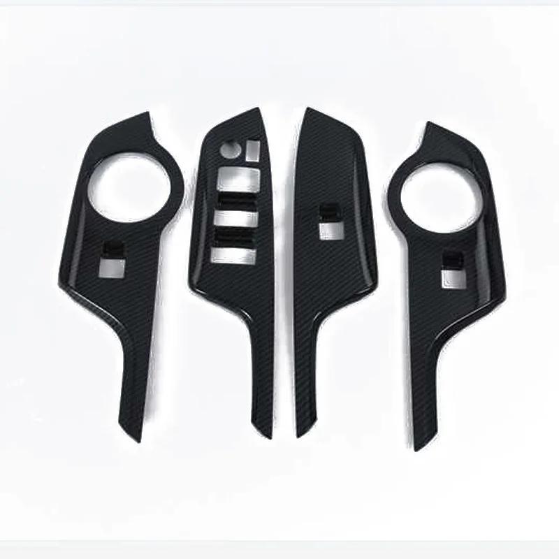 For Toyota Chr C-hr 2016-  Abs Black Front Door Armrest Window Lift Button Switch Cover Glass Control Panle Trim
