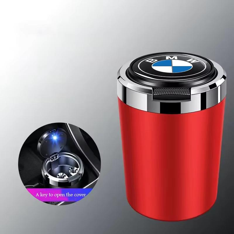 BBYX8 New 2025 Car Ashtray Cigarette Butt Holder Container Accessories for BMW M X5 X1 X3 X2 X6 X7 X4 Portable One-Button Opening Car