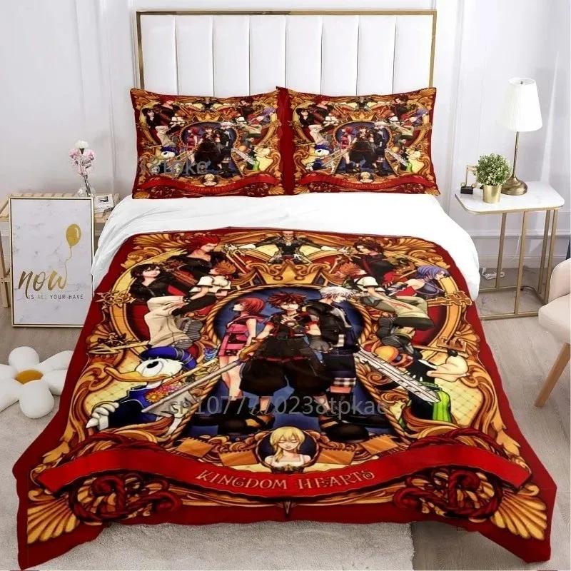 3D Printing Cartoon Game Kingdom Heart Bedding Set Single Twin Full Queen King Size Bed Set Adult Kid Bedroom Duvet Cover Sets