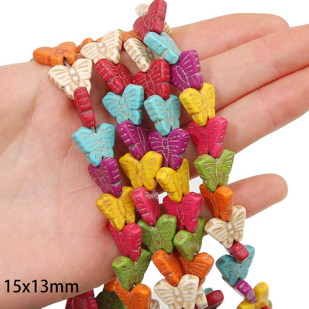 Synthetic Colour Turquoise Various Shapes of Colour Beads For Handmade Bracelet Necklace Keychain DIY Craft Jewelry Making Accessories