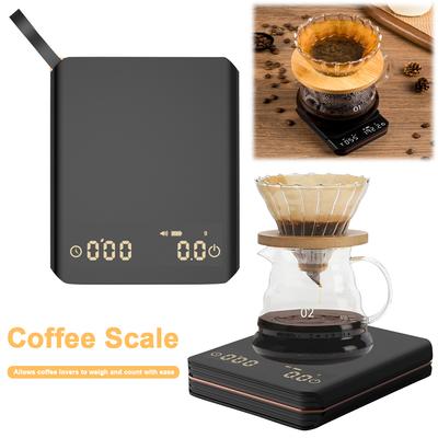 Smart Coffee Scale with Timer 0.1g Portable Digital Kitchen Scale High Precision Kitchen Scale for Espresso and Pour Over Coffee